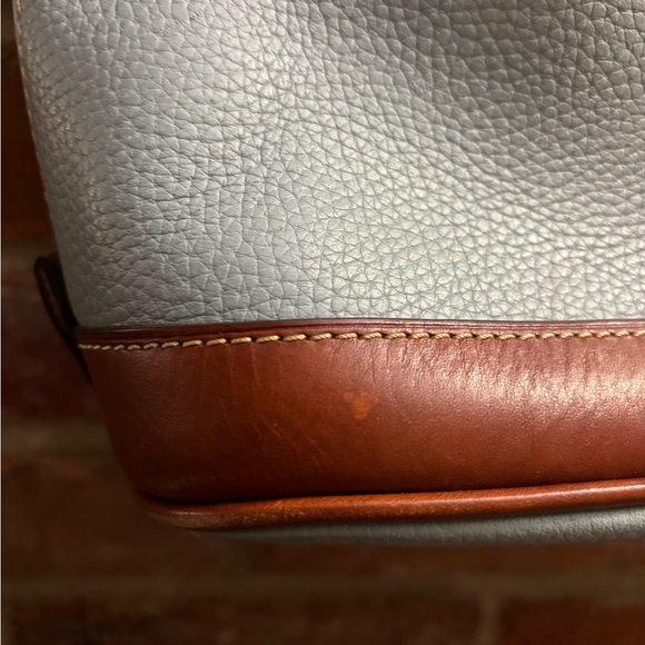 Dooney & Bourke Blue and Brown Satchel - Picture 6 of 11